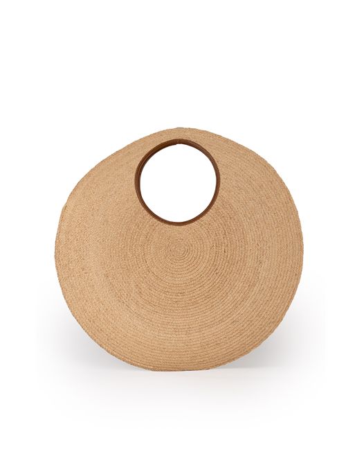 Borsa Hobo rotonda in paglia Naturale Liviana Conti | A5SA90A15-0